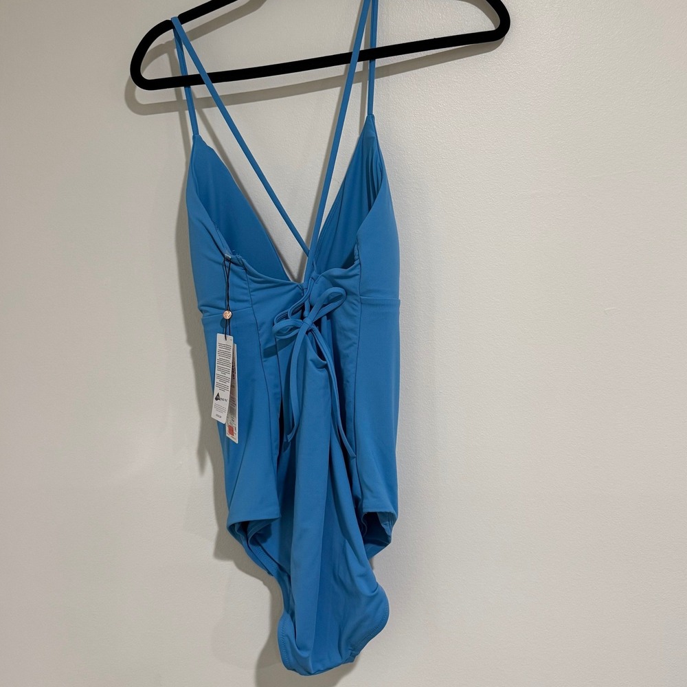 CALIA Women's Swim Triangle Strappy Back One Piece 14 Tranquil Blue MSRP $88 - Picture 8 of 9